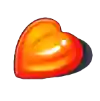 Orange heart symbol